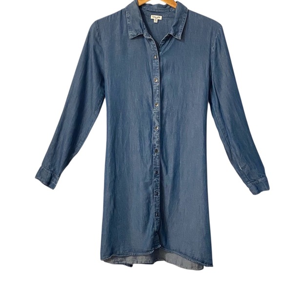 Splendid Dresses & Skirts - Splendid Chambray Denim Button Front Shirt Dress Long Sleeve Belted Size Small